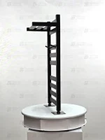 حوله خشک کن استیل مدل طاقچه دار فلت با آویز لباس